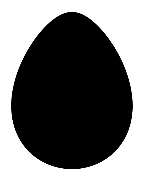 Egg silhouette clipart.