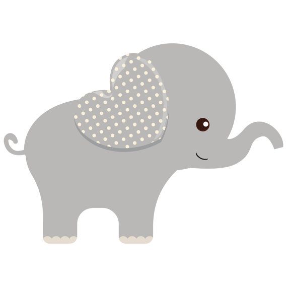 Grey clipart baby elephant