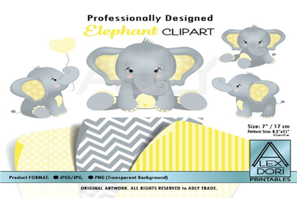 Elephant Yellow Clip Art