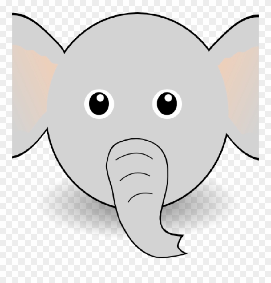 Elephant face clipart.