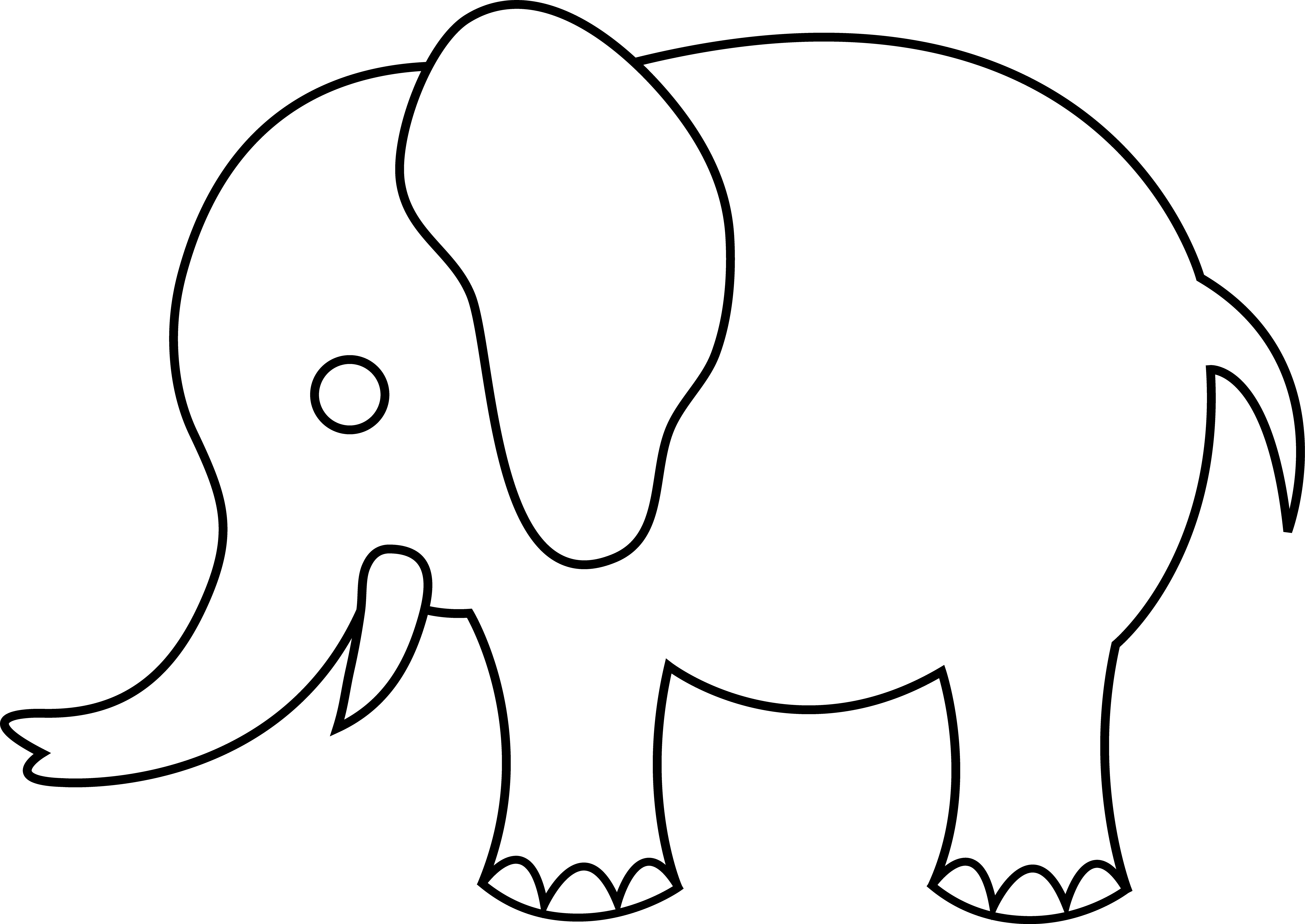 Free elephant outline.