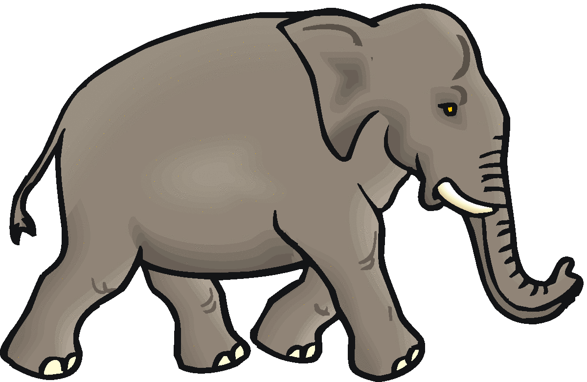 Cartoon elephant vector.