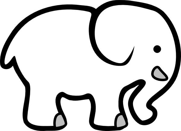 free elephant clipart white