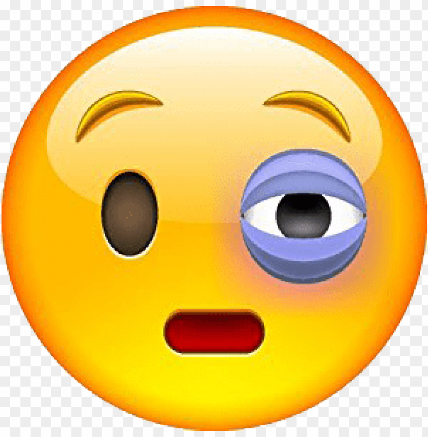 Download black eye emoji emoticon clipart png photo