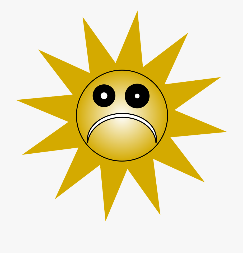 Sun, Unhappy, Heat, Summer Enabling, Free Image, Emoji