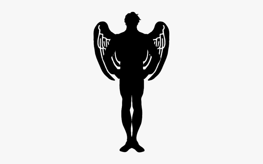 Male angelfairy silhouette.