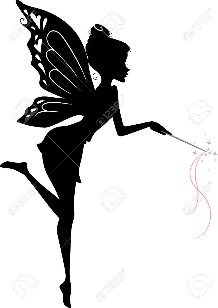 Fairy Clipart Black And White