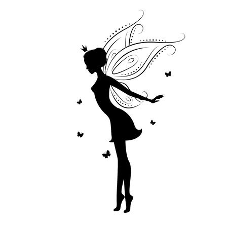 Fairy Clipart black and white