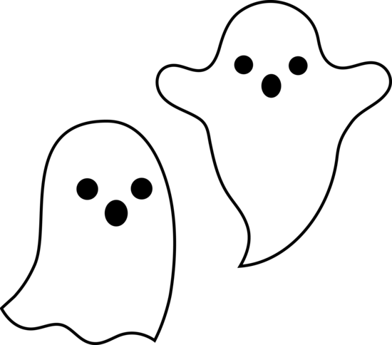 Cute ghost cliparts.