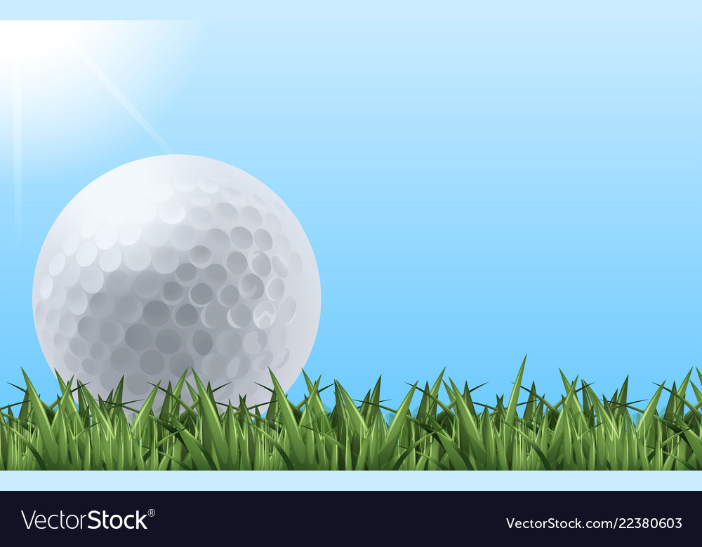 Golf ball on grass
