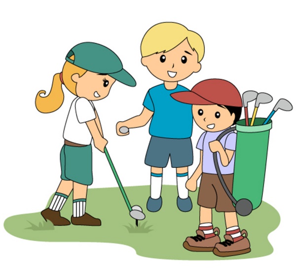 Pictures cartoon golfers.
