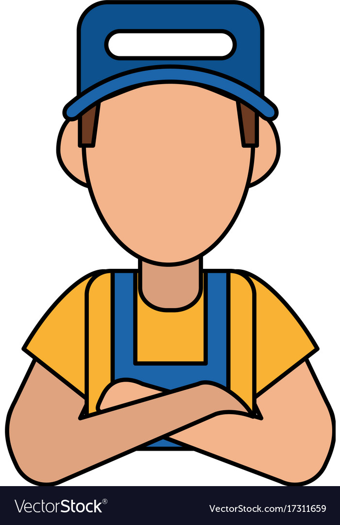 Repair worker or handyman icon image