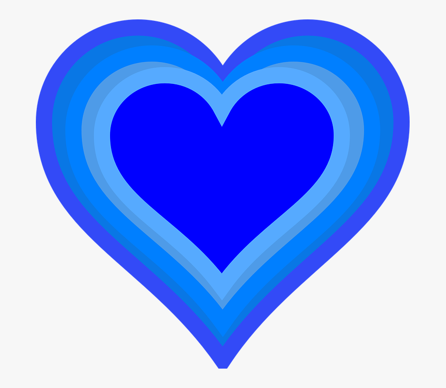 free heart clipart blue