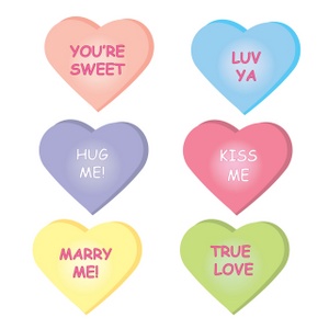 Free candy hearts.