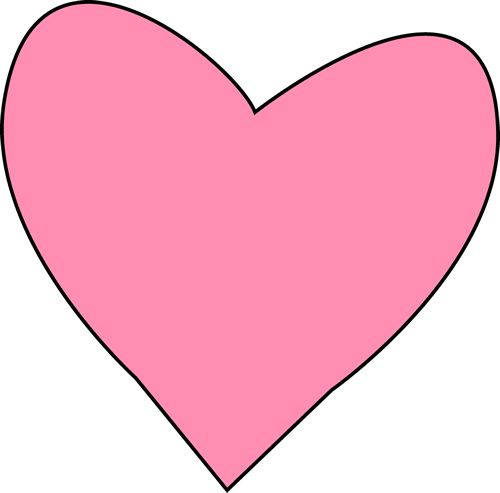 Pink heart clipart.