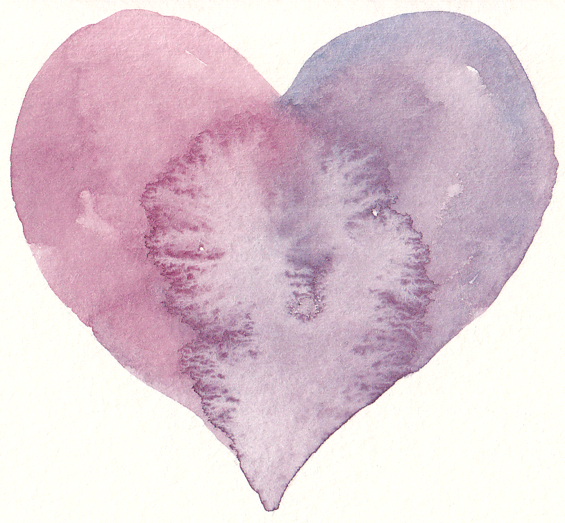 Free watercolor heart.