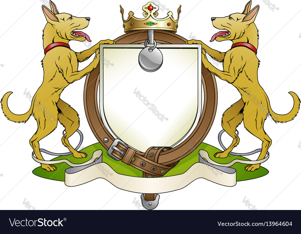 Dog pets heraldic.