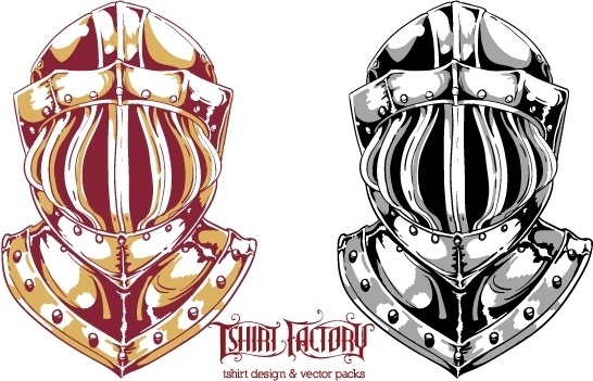 Knight helmet heraldic free vector download