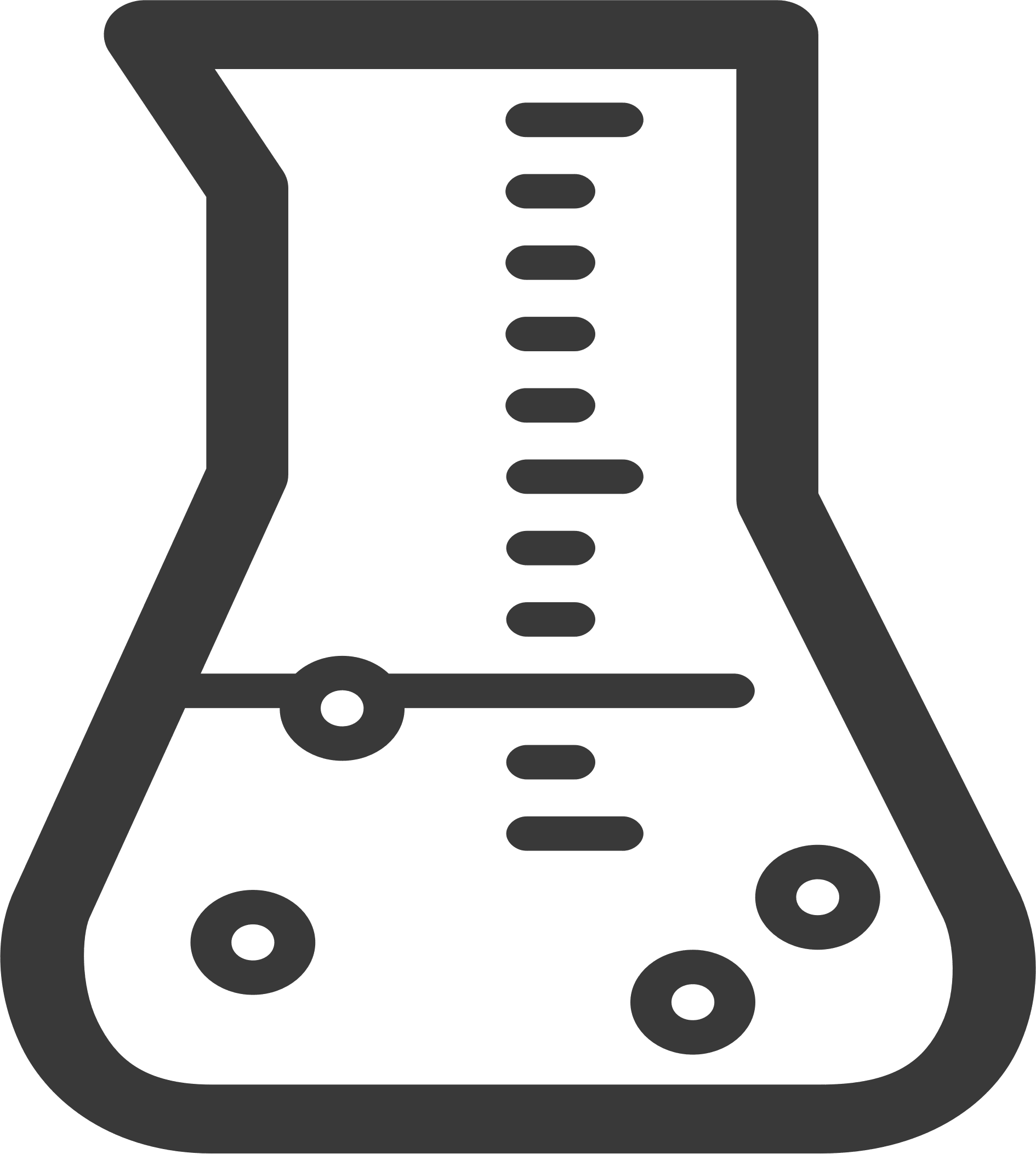 Chemistry beaker vector.