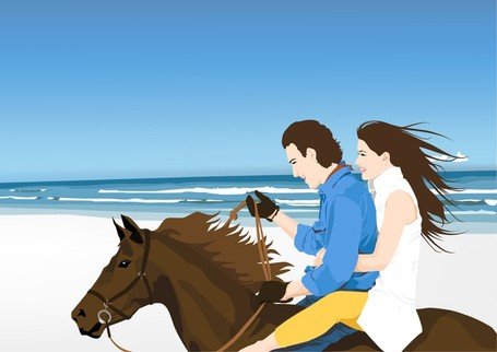 Free Horse Riders On Beachs Clipart and Vector Graphics