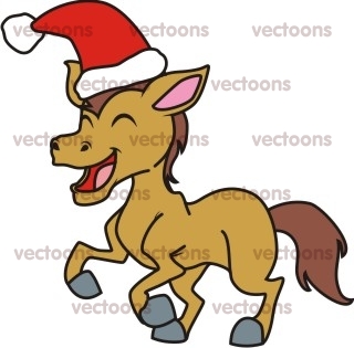 Christmas clip art horse