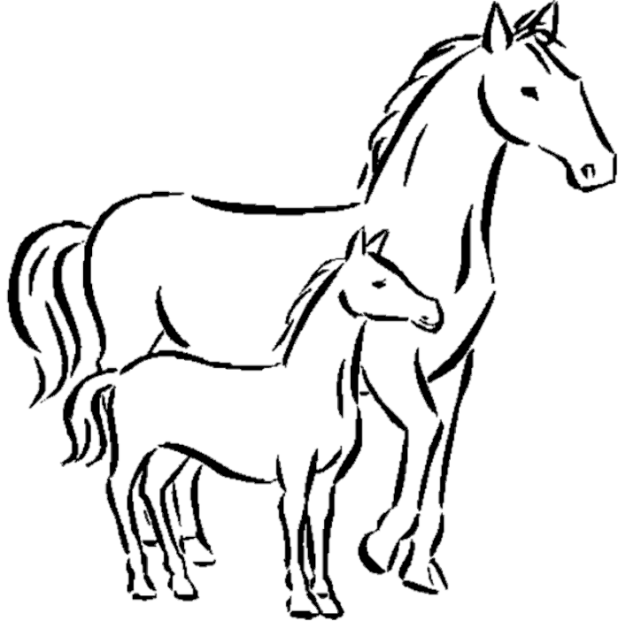 Free Color In Horses, Download Free Clip Art, Free Clip Art
