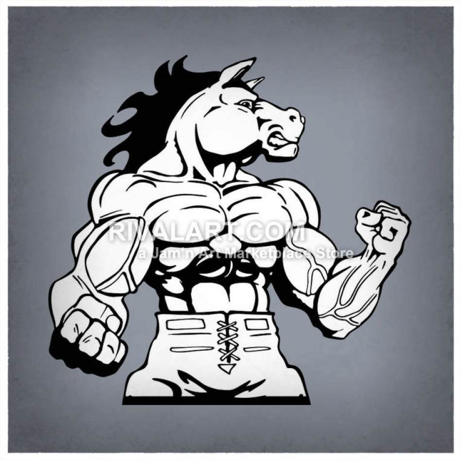 free horse clipart muscular