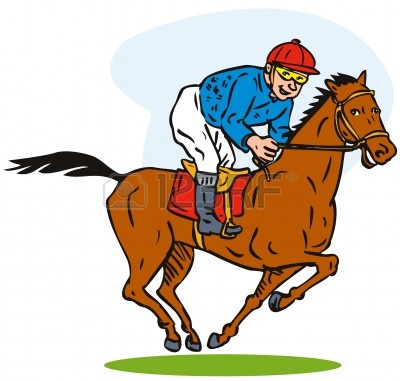 Horse racing clipart.