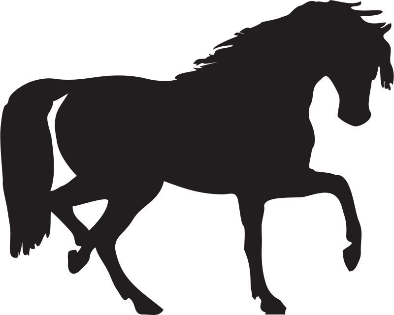 Free Horse Silhouette you can use to make an SVG file
