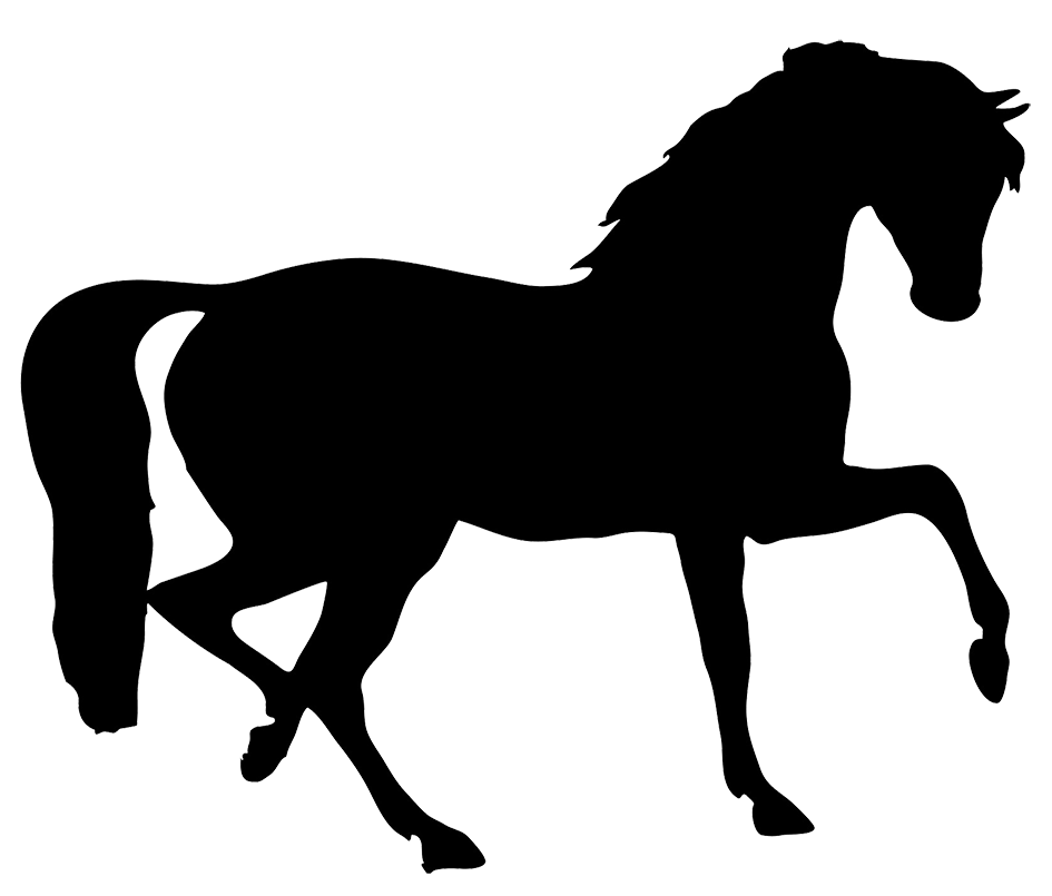 Horse silhouette clipart.