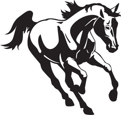 Running horse clip art free vector download