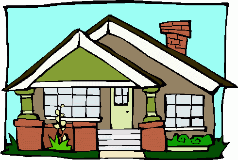 One dimensional townhouses clip art