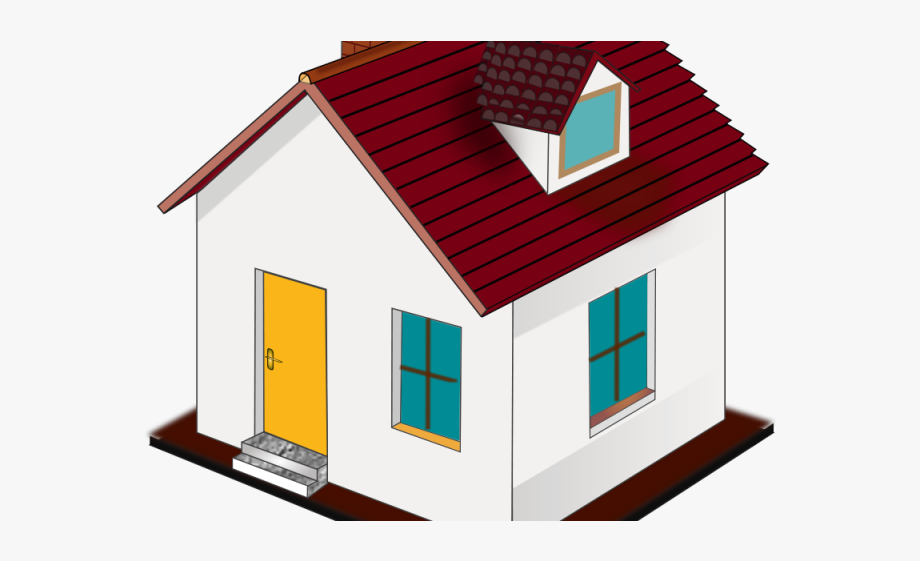 Bungalow Clipart Colored House