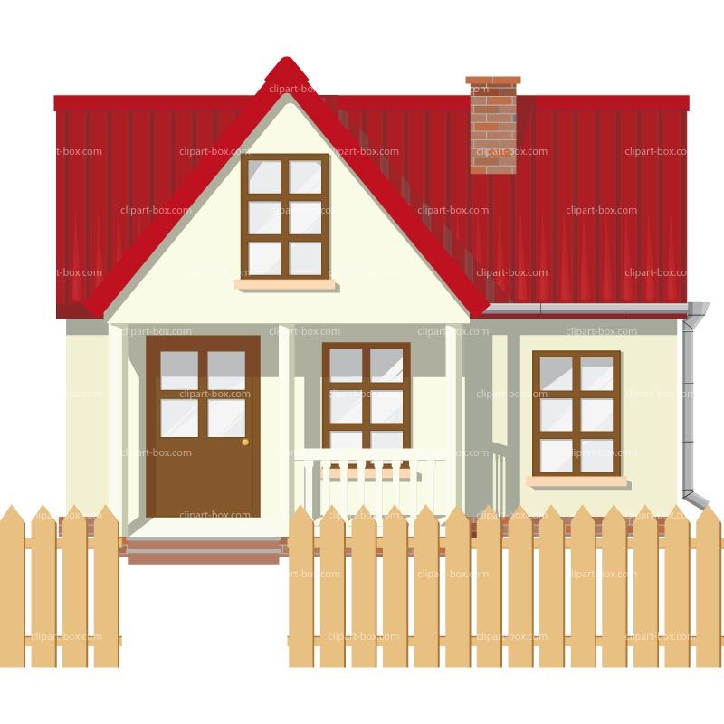 Clipart house front.