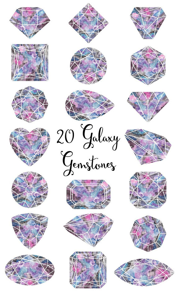 Gemstones clipart galaxy.