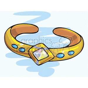 Gold cuff bracelet clipart