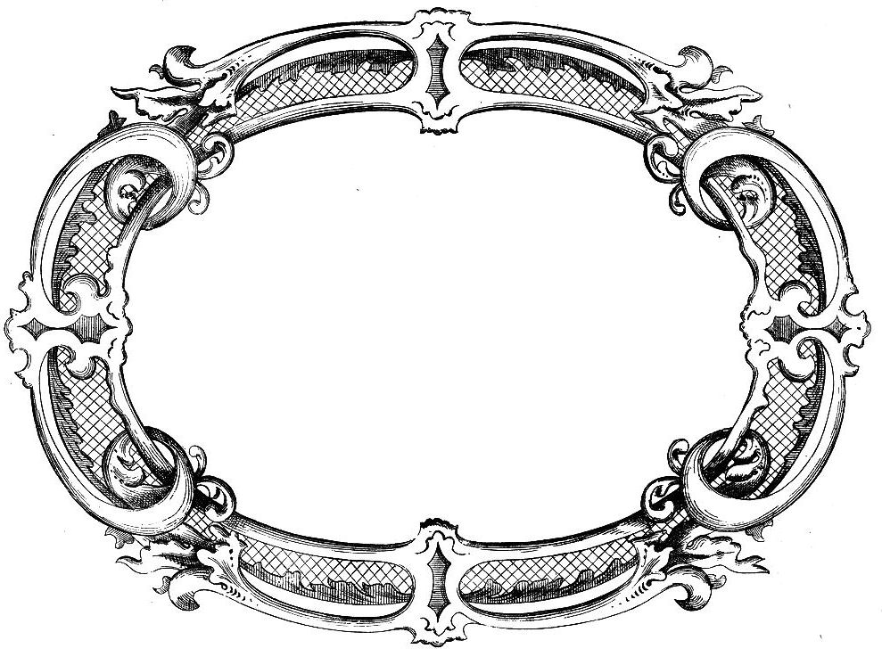 free laser engraving clipart ornate frame