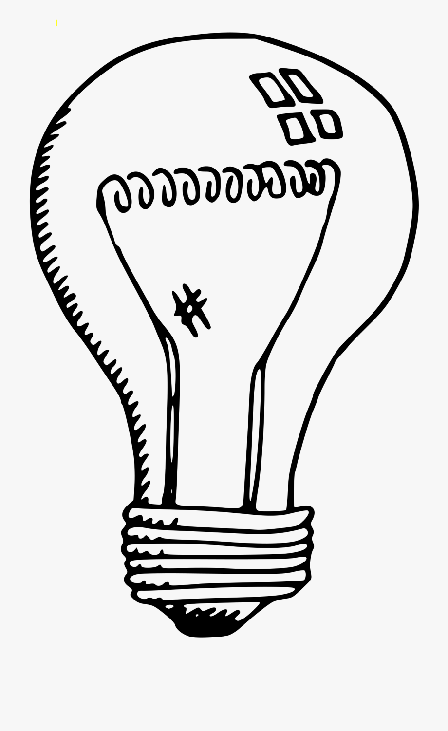 Drawn light bulb.