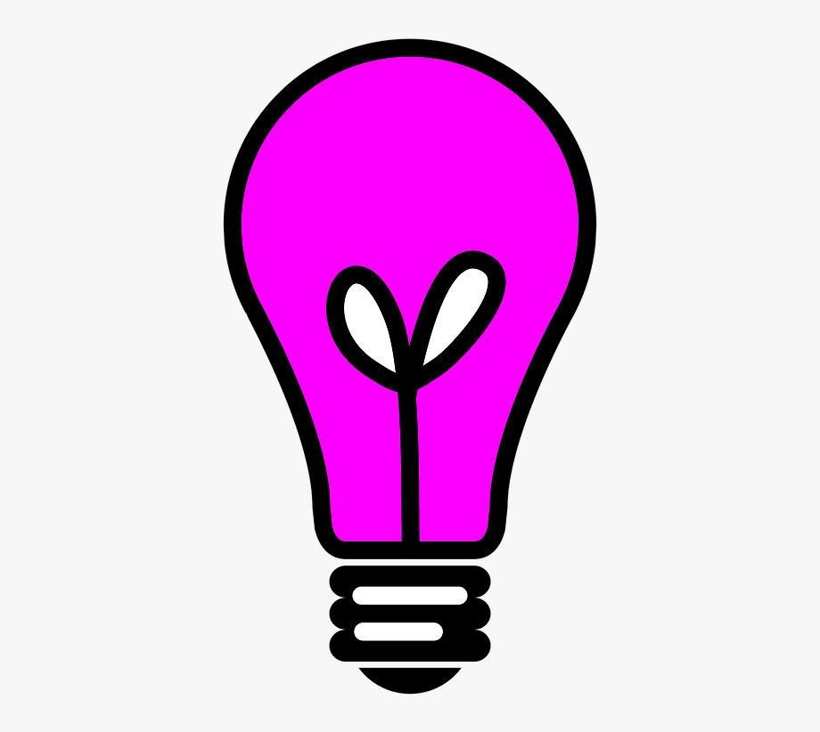 Lightbulb Clipart Pink