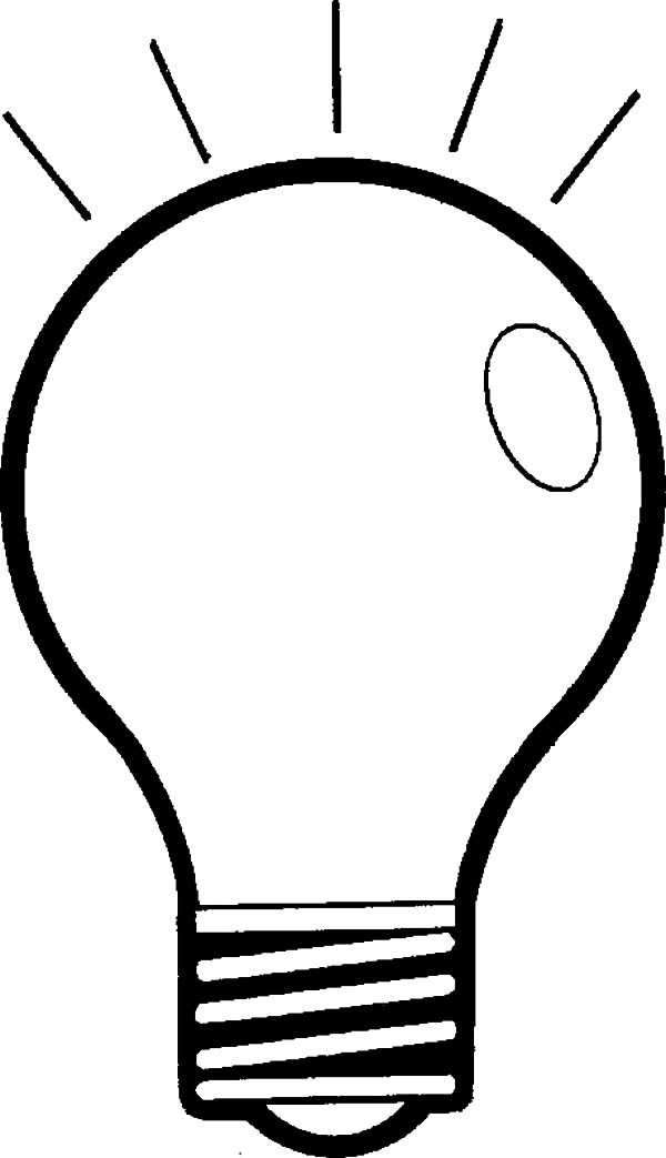 Light bulb template.