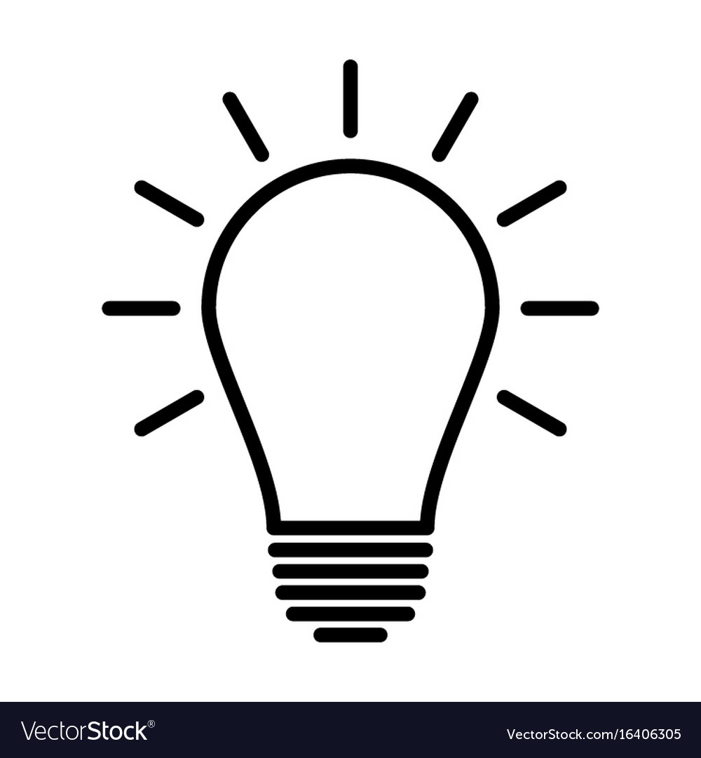 Light bulb line icon idea sign