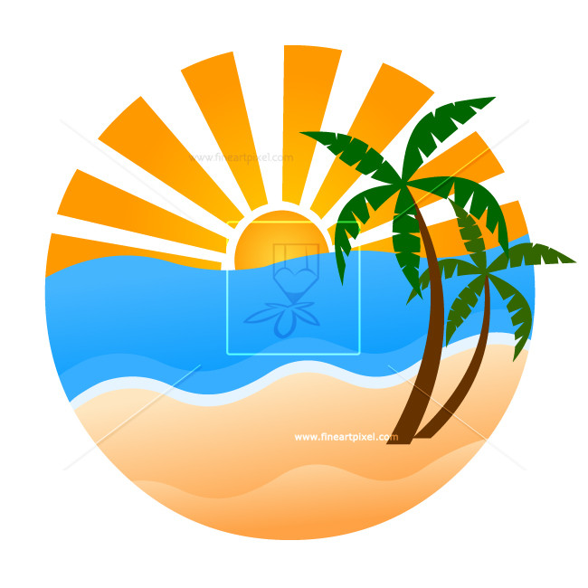 Beach logo icon.