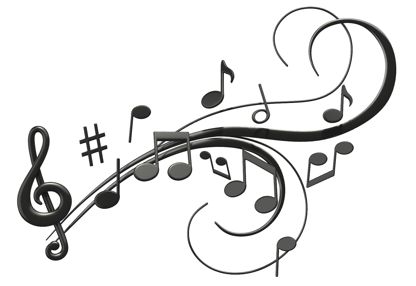 free music notes clipart abstract