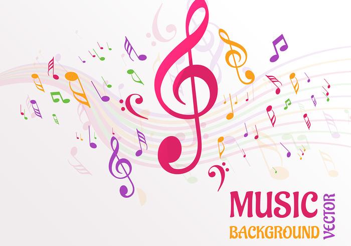 Abstract Music Notes Background Vector