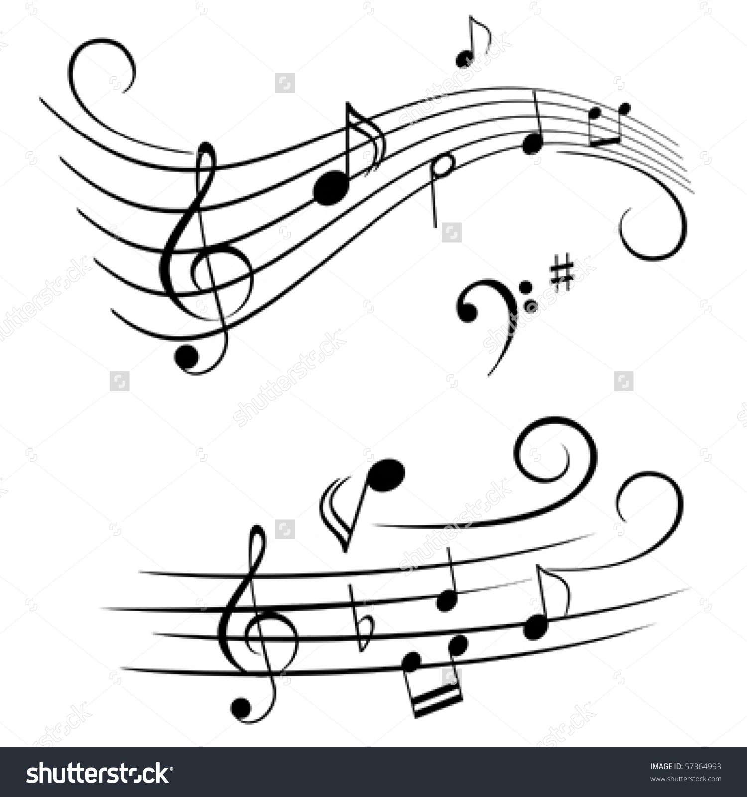 Image result for clipart free music staff abstract