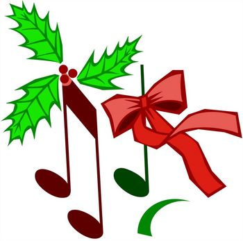 Christmas music notes.