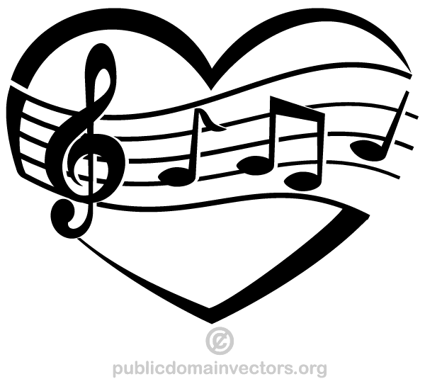 free music notes clipart love