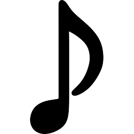 free music notes clipart silhouette