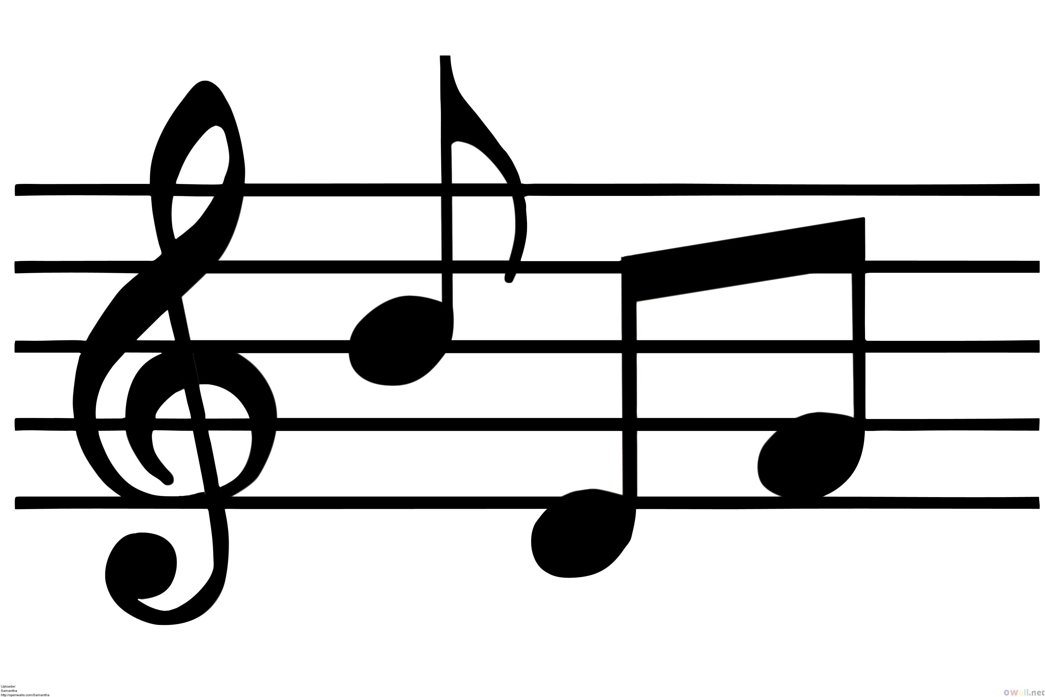 Music notes on staff clipart free images