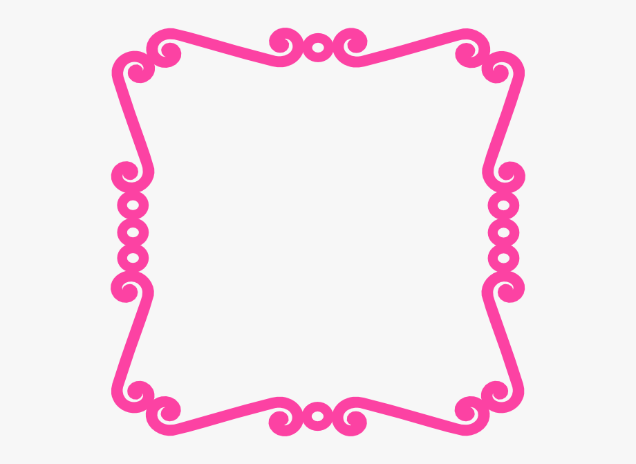 Scrolly frame pink.
